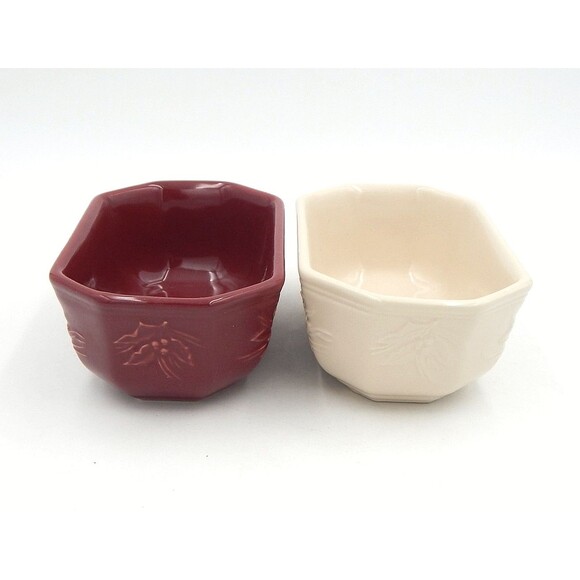 Longaberger Pottery Natures Garland Paprika Almond Pinecone Embossed Loaf Baking